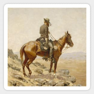 The Lookout by Frederic Remington Magnet